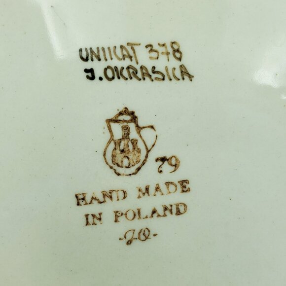 Polish Pottery Unikat Dessert Plate Salad Bread Display Plate - Picture 4 of 4